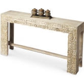 Artifacts Console Table in White Recycled Mango Wood