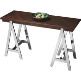 Butler Loft Console Table in Leather & Stainless Steel