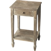 Artifacts Side Table in Gray Acacia Wood