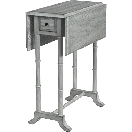 Darrow Drop Leaf Side Table in Powder Gray Finish Wood