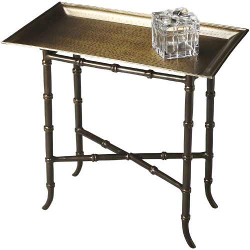 Meiling Antique Brass Tray Table