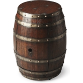 Calumet Rustic Barrel Table