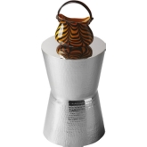 Dimple Silver Metal Accent Table