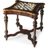 Heritage Game Table in Wood with Pen Shell Inlays
