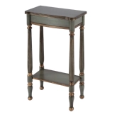 Whitney Console Table in Distressed Green Finish Wood