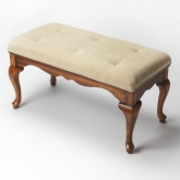 Grace Olive Ash Burl Bench