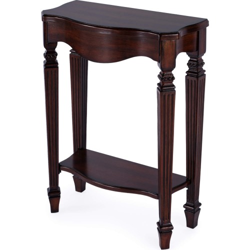 Cheshire Ballerina 22" Console Table in Cherry Dark Brown Finish Wood