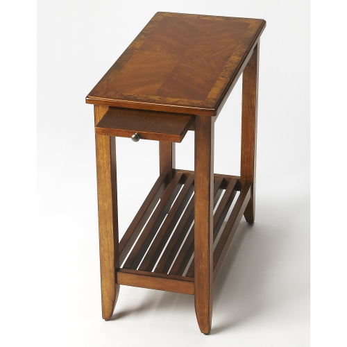 Irvine Olive Ash Burl Chairside Table