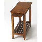 Irvine Olive Ash Burl Chairside Table