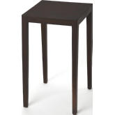Cagney Square Side Table in Dark Coffee Brown Wood