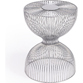 Nicholas End Table in Nickel Plated Finish Metal