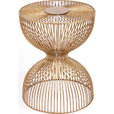Nicholas End Table in Polished Gold Metal