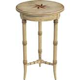 Isla Accent Side Table in Distressed Antique Beige Wood