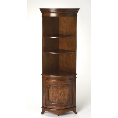 Dowling Corner Cabinet in Olive Ash Burl