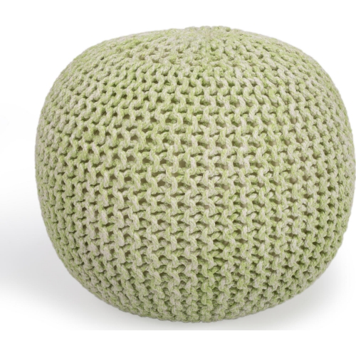 Pincushion Pouf in Green Woven Fabric