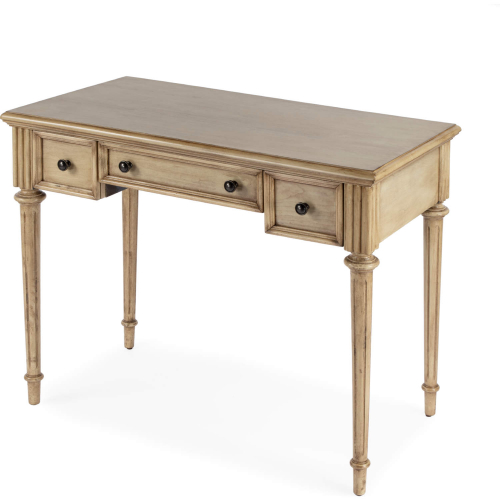 Edmund 38" Writing Desk in Antique Beige Finish