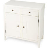 Imperial Console Cabinet in White Finish Wood