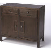 Imperial Console Cabinet in Dark Coffee Brown Wood