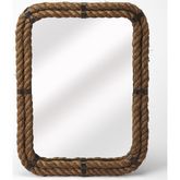 Darby Rectangular Wall Mirror in Rope & Iron