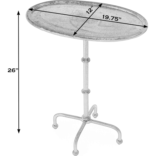 Kealy Outdoor Metal Pedestal Side Table in Bronze