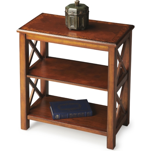 Vance Olive Ash Burl Bookcase