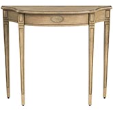 Chester Console Table in Antique Beige Finish Wood