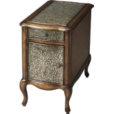 Bosworth Hammered Metal Chairside Table