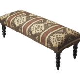 Navajo Jute Upholstered Bench