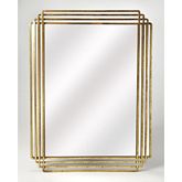 Uptown Rectangular Wall Mirror in Antique Gold