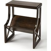 Pascal Book Accent Table in Dark Brown Mango Wood