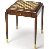 Adria Game Tablen in Antique Cherry Finish Wood