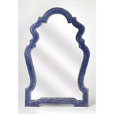 Donia Arched Mirror in Blue & Silver Iron