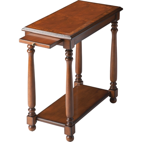 Devane Olive Ash Burl Chairside Table