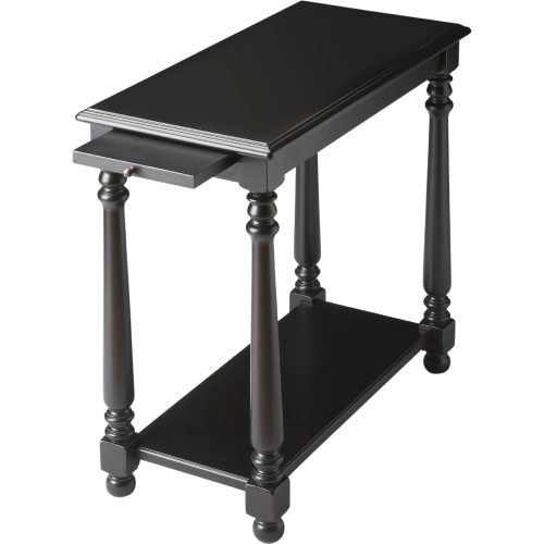 Devane Black Licorice Chairside Table