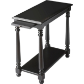 Devane Black Licorice Chairside Table