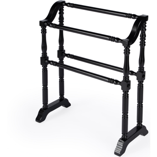 Lillian Blanket Rack in Black Wood