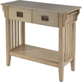 Larina 2 Drawer Console Table in Antique Beige Finish Wood