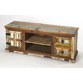 Reverb 58" TV Stand in Painted Multicolor Acacia & Mango Wood