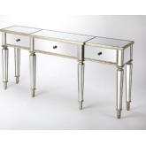 Hayworth Console Table in Mirror & Antique Gold