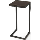 Kilmer Side Table in Wood & Black Metal