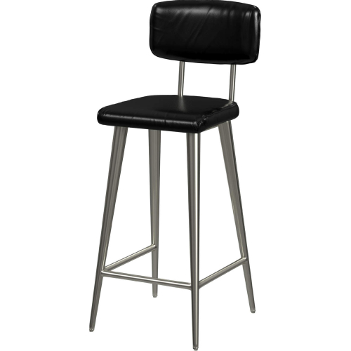 Saddle 26" Counter Stool in Black Licorice Leather