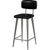 Saddle 26" Counter Stool in Black Licorice Leather