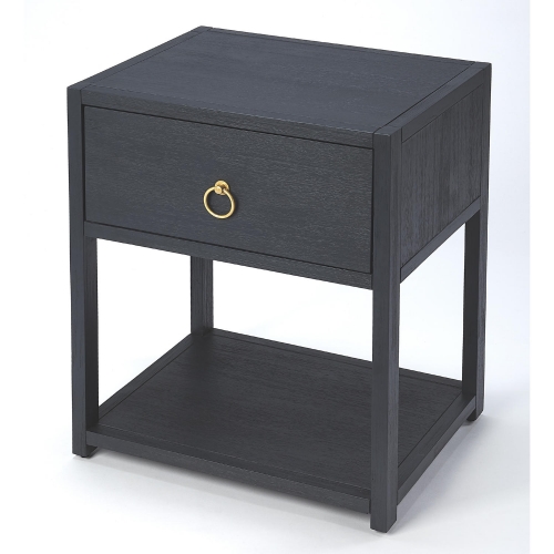 Lark End Table in Navy Blue Finish Wood