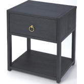 Lark End Table in Navy Blue Finish Wood