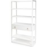 Lark Bookcase in White Finish Wood