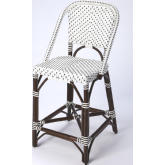 Solstice Counter Stool in White & Brown Poly & Rattan