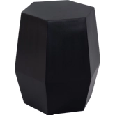 Gulchatai Hexagon Side Table in Black Finish Wood