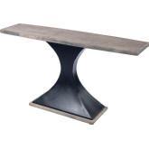 Lidiya Console Table Gray Sandwash Wood & Metal