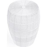 Bellarose End Table in Distressed White Iron Metal