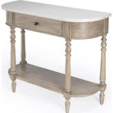 Danielle Console Table in Beige & Ivory Marble